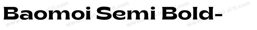 Baomoi Semi Bold字体转换